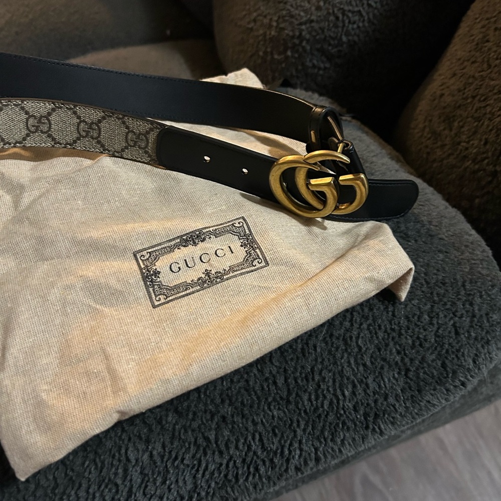 Gucci Black and Gold Women's Belt - Picture 4 of 4